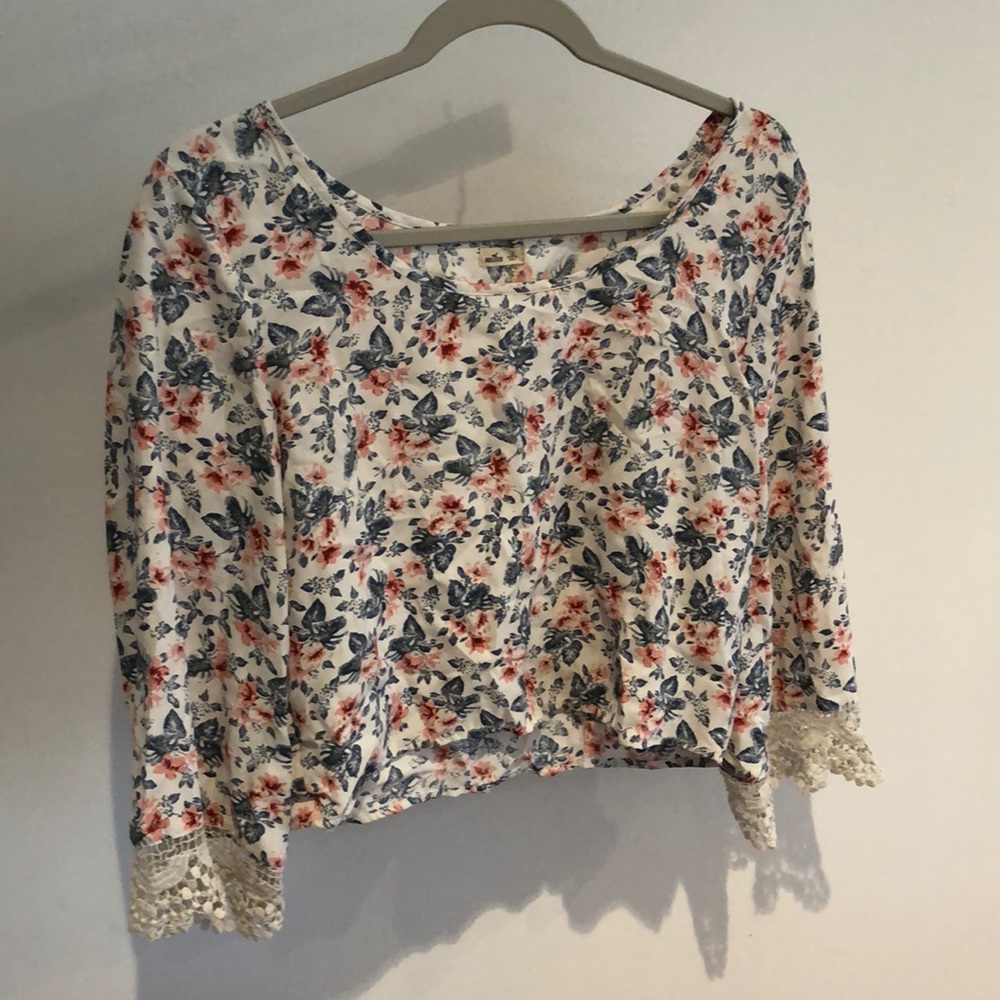 Hollister floral blouse small
